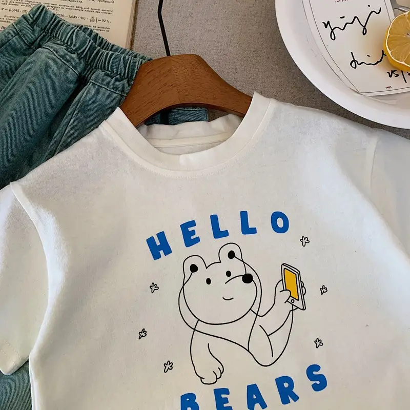 Hello Bears Printed Cotton T-Shirt for Boys Girls 2025 — feature 3