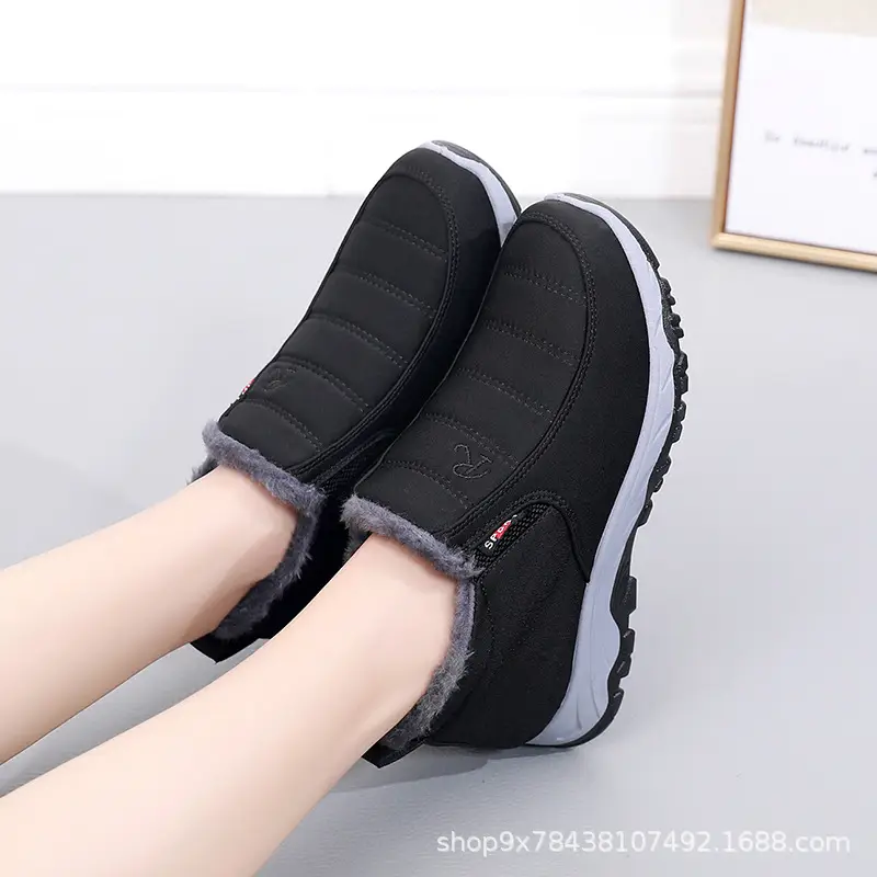 Men's Cotton Shoes Winter Men's Shoes fleece-lined Thickened Non-slip Slip-on Warm Shoes for the Elderly Mom and Dad Cotton Shoes — feature 22