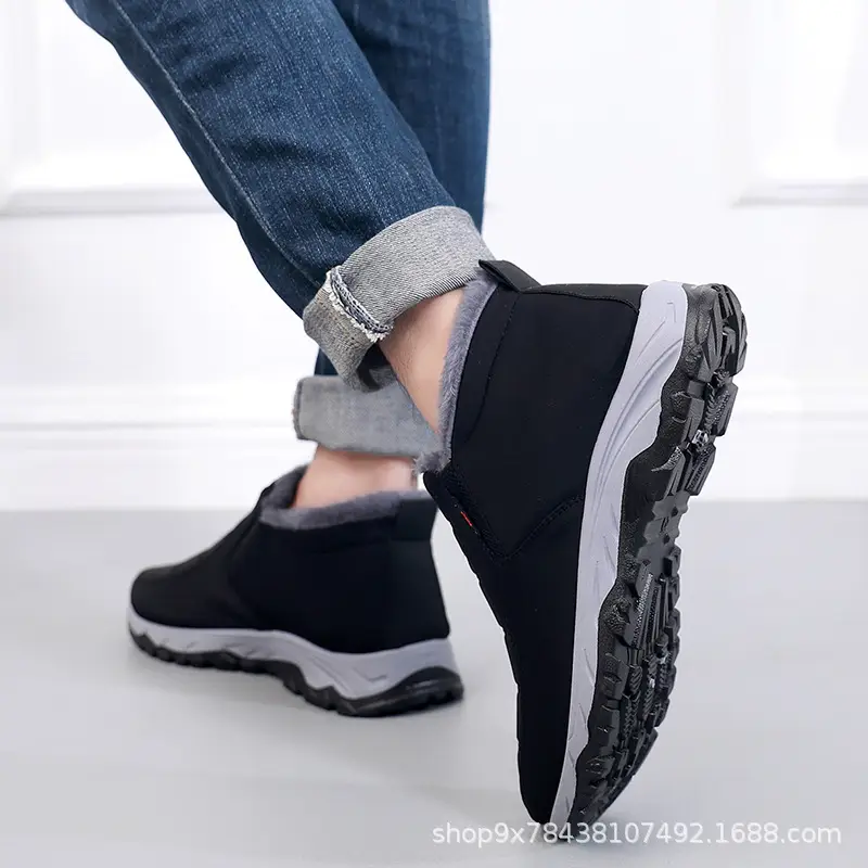 Men's Cotton Shoes Winter Men's Shoes fleece-lined Thickened Non-slip Slip-on Warm Shoes for the Elderly Mom and Dad Cotton Shoes — feature 24