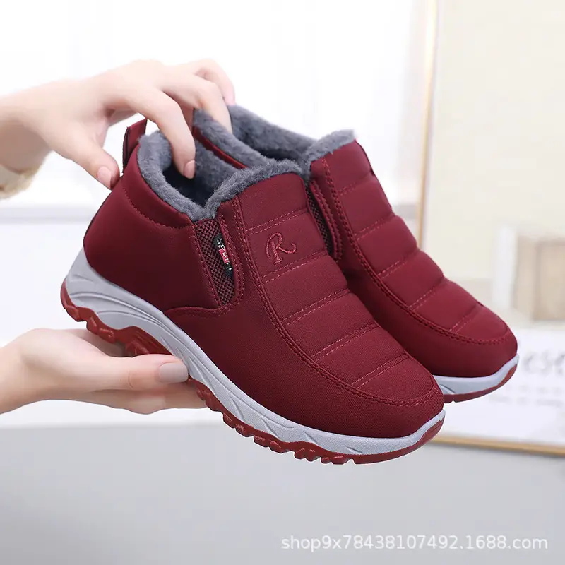 Men's Cotton Shoes Winter Men's Shoes fleece-lined Thickened Non-slip Slip-on Warm Shoes for the Elderly Mom and Dad Cotton Shoes — feature 25