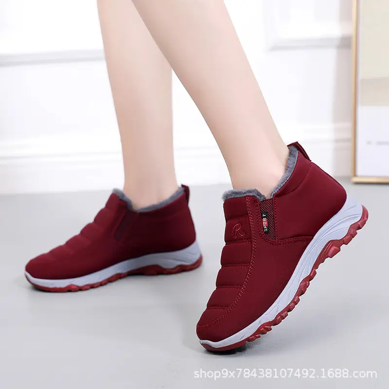 Men's Cotton Shoes Winter Men's Shoes fleece-lined Thickened Non-slip Slip-on Warm Shoes for the Elderly Mom and Dad Cotton Shoes — feature 29