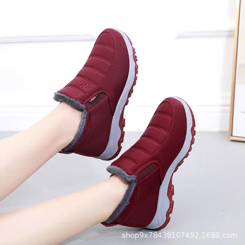 Men's Cotton Shoes Winter Men's Shoes fleece-lined Thickened Non-slip Slip-on Warm Shoes for the Elderly Mom and Dad Cotton Shoes — feature 30