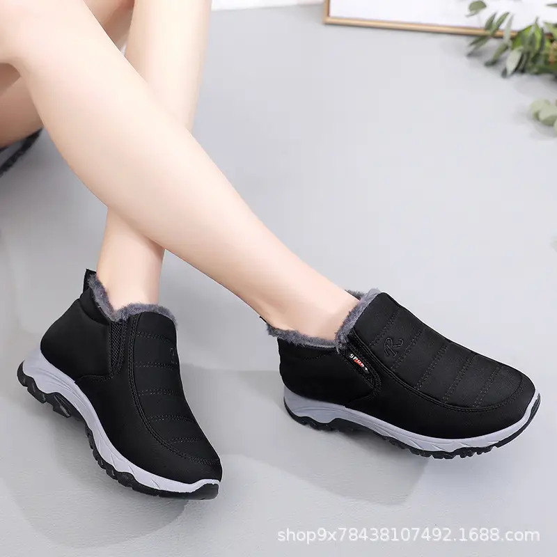 Men's Cotton Shoes Winter Men's Shoes fleece-lined Thickened Non-slip Slip-on Warm Shoes for the Elderly Mom and Dad Cotton Shoes — feature 34