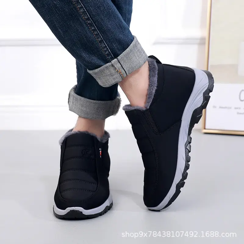 Men's Cotton Shoes Winter Men's Shoes fleece-lined Thickened Non-slip Slip-on Warm Shoes for the Elderly Mom and Dad Cotton Shoes — feature 42