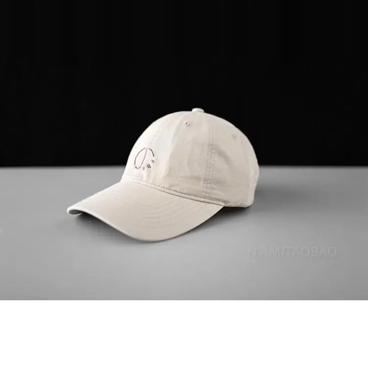 White Korean Style Baseball Cap for Men Women
