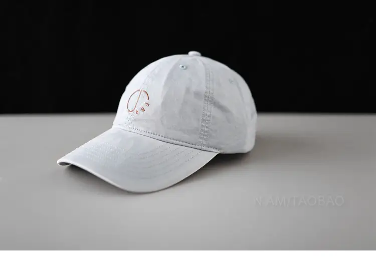 White Korean Style Baseball Cap for Men Women