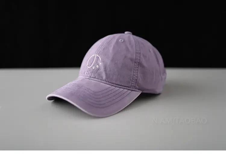 White Korean Style Baseball Cap for Men Women