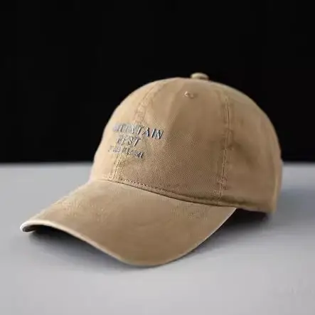 Gray Korean Letter Embroidered Baseball Cap for Men Women - Image 7
