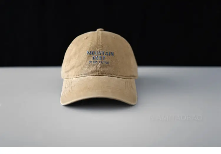 Gray Korean Letter Embroidered Baseball Cap for Men Women — feature 6