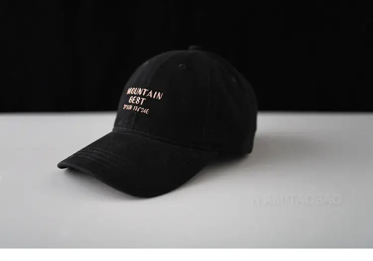 Gray Korean Letter Embroidered Baseball Cap for Men Women - Image 4