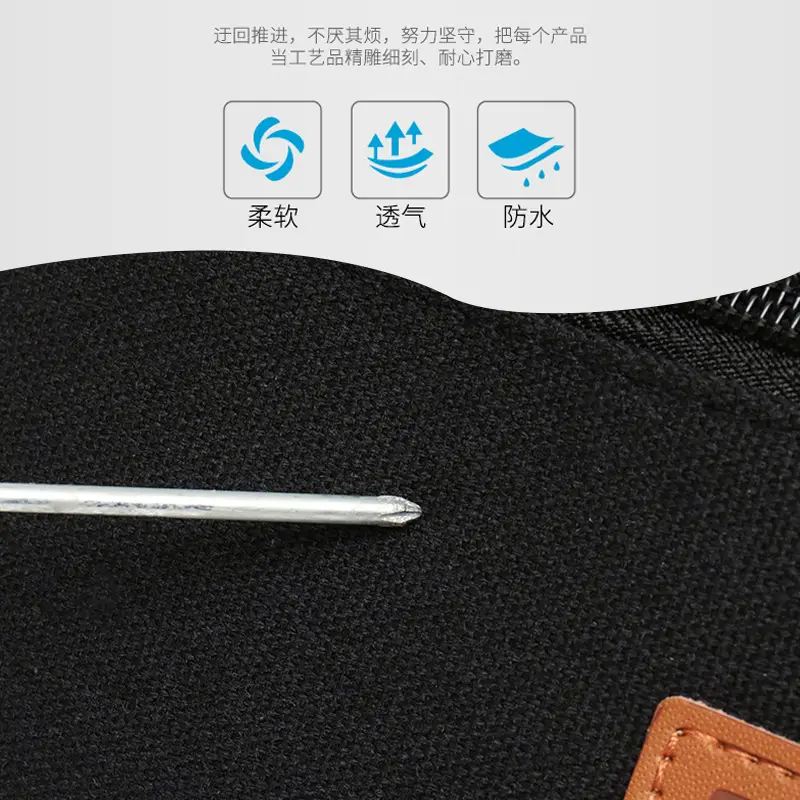 Black Canvas Crossbody Wallet Bag for Women Men