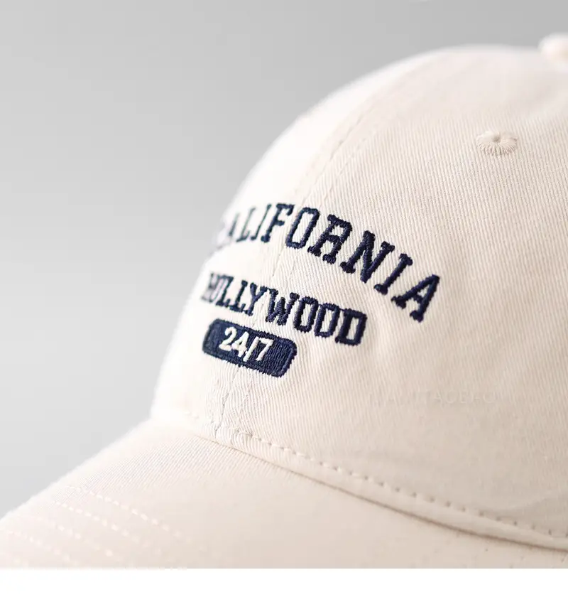 Maroon Letter Embroidered Baseball Cap for Men Women — feature 7