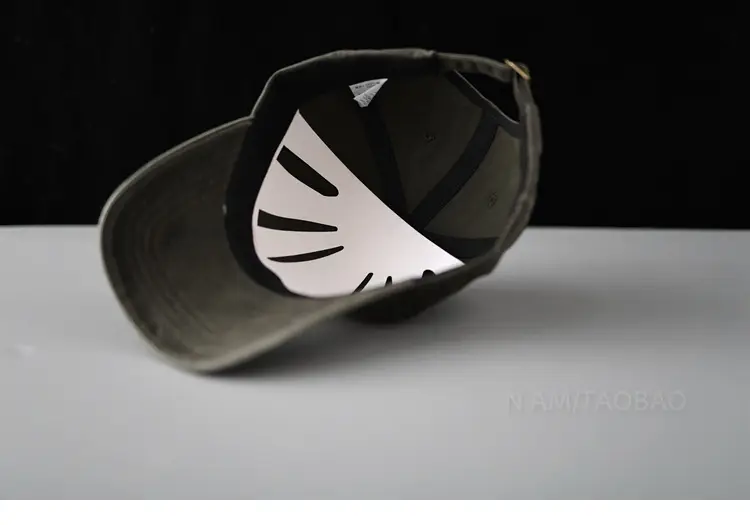 Olive Green Baseball Cap for Men with Logo — feature 10