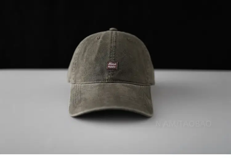 Olive Green Baseball Cap for Men with Logo — feature 4