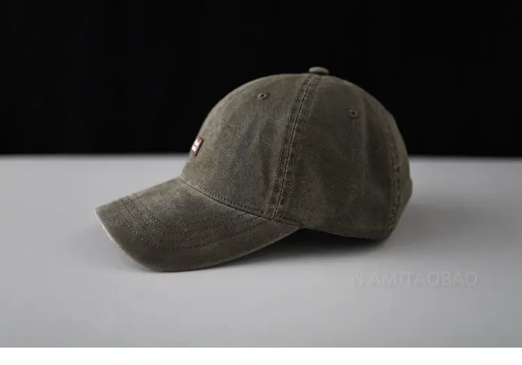 Olive Green Baseball Cap for Men with Logo — feature 5