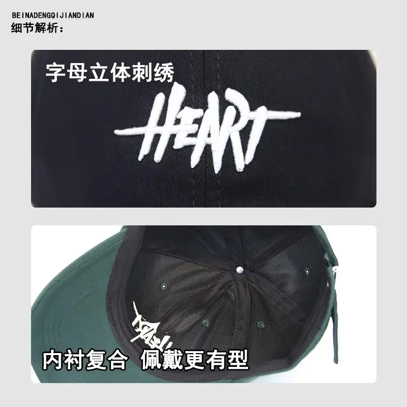 Men White Heart Print Baseball Cap 2025 — feature 12