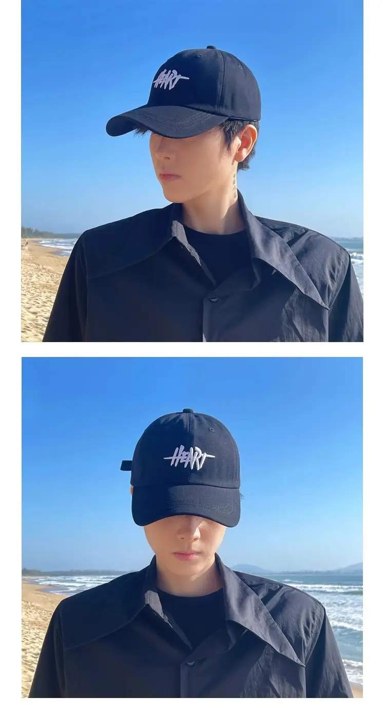 Men White Heart Print Baseball Cap 2025 — feature 18