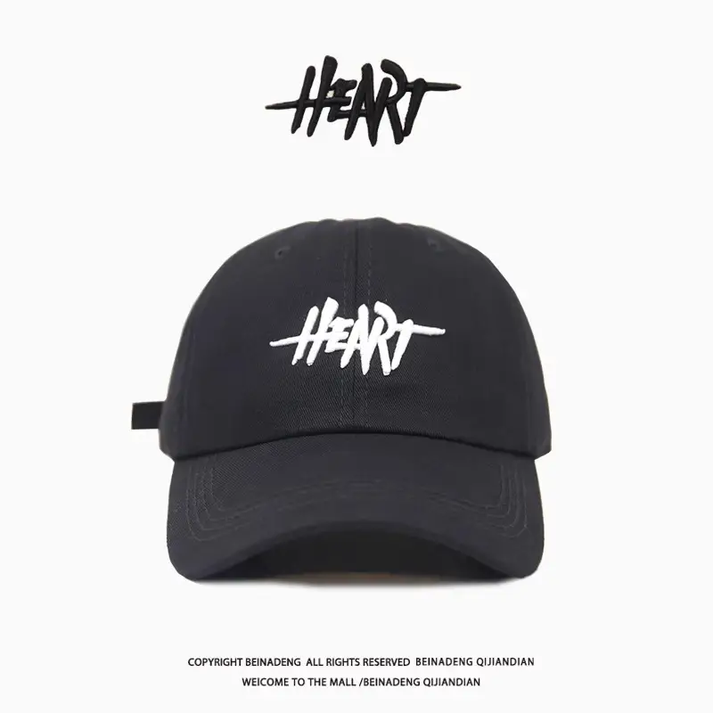 Men White Heart Print Baseball Cap 2025 — feature 19