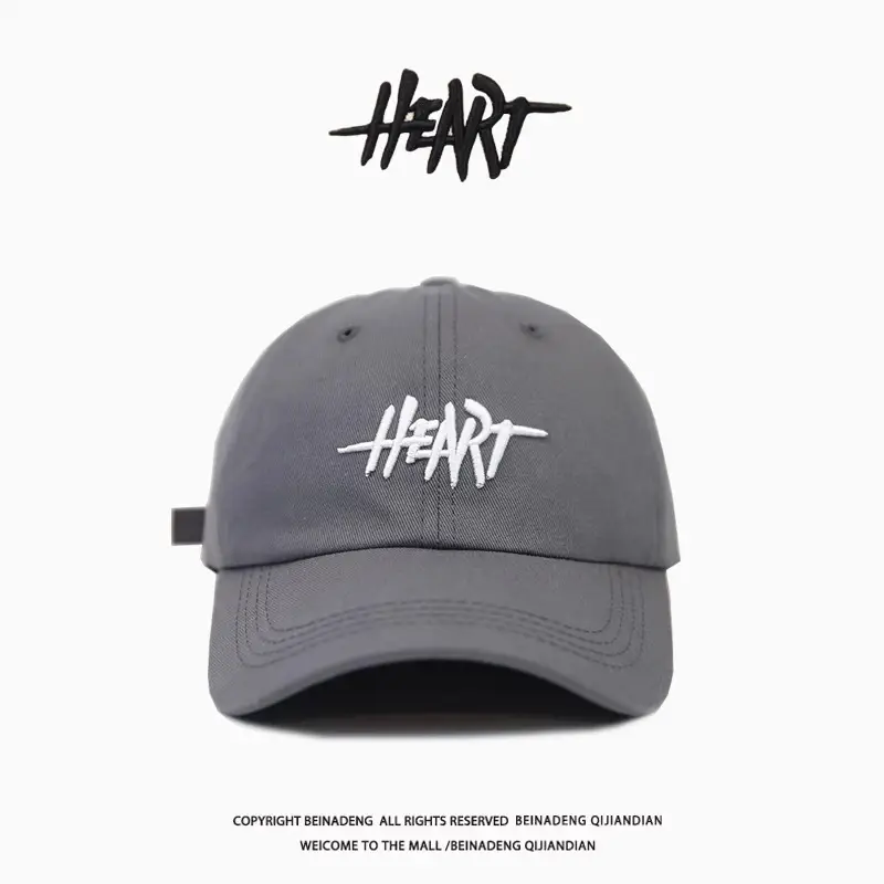 Men White Heart Print Baseball Cap 2025 — feature 21