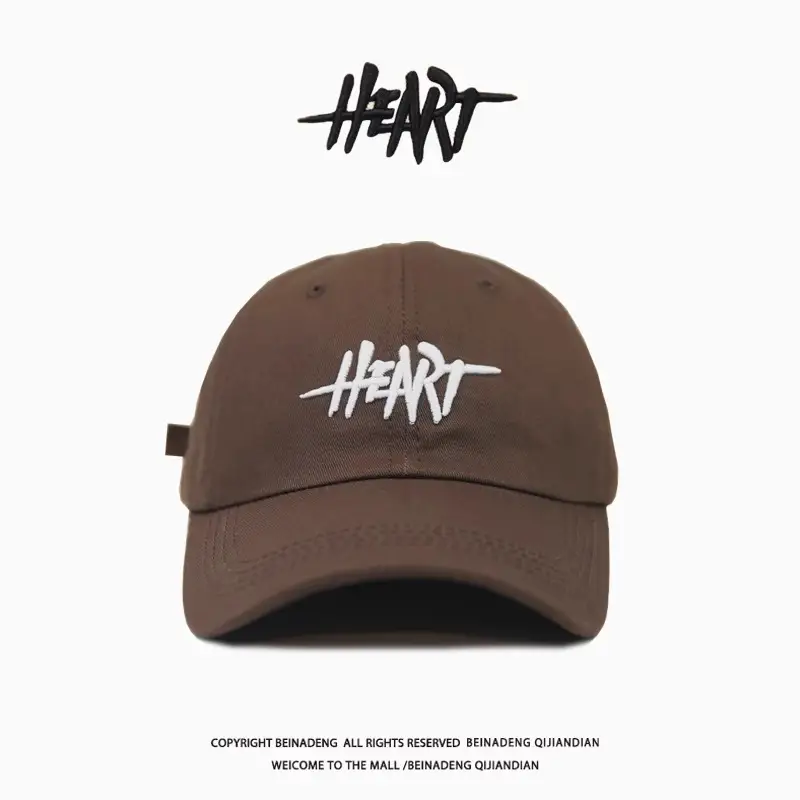 Men White Heart Print Baseball Cap 2025 — feature 23