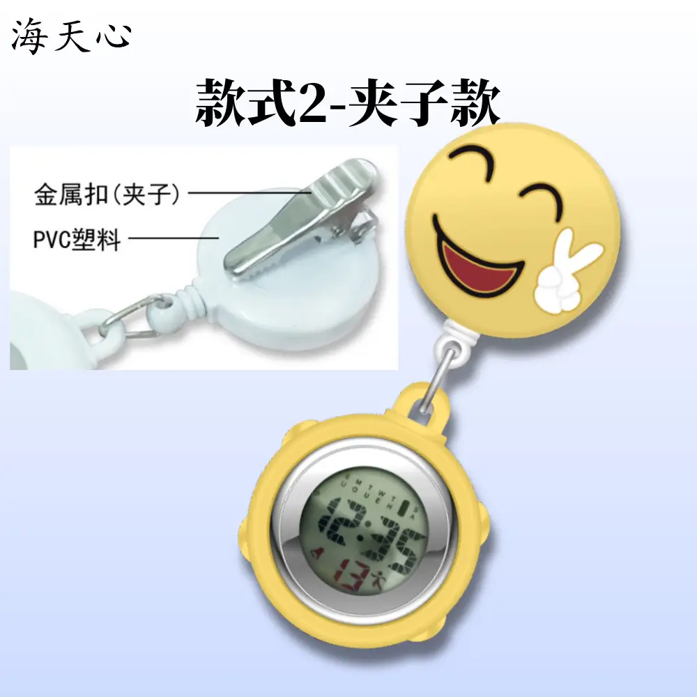 Electronic Nurse Watch with Smiley Face & Stretchable Design - Image 4