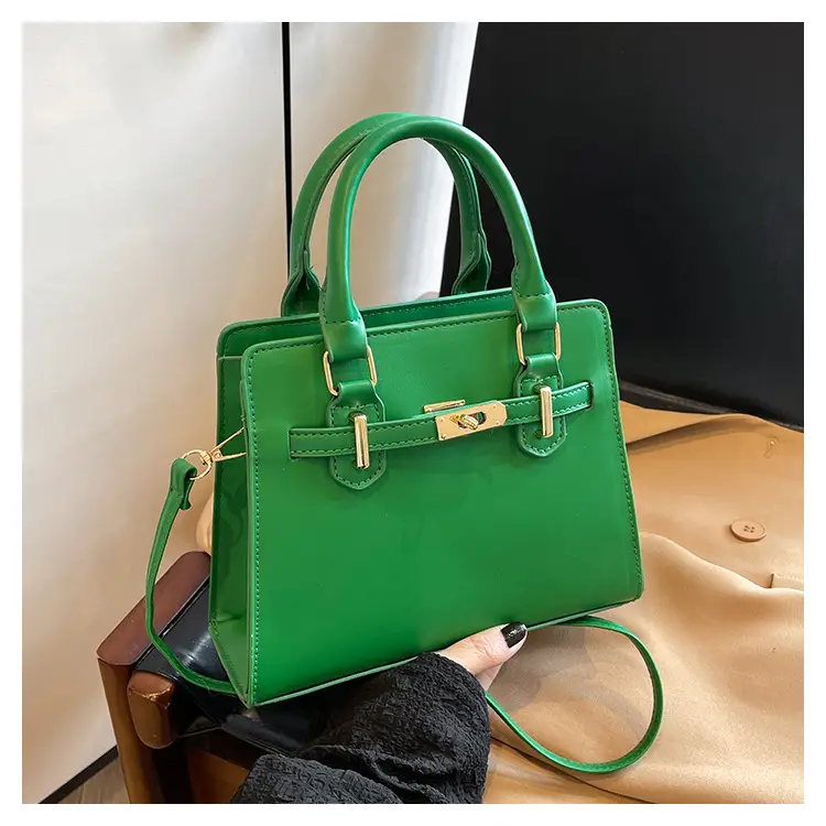 White Women's Shoulder Crossbody Bag with Gold Hardware — feature 22