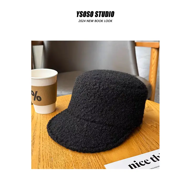 Women's Winter Flat Cap Equestrian Hat Brown Thick Warm — feature 7