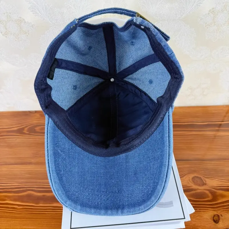 Women Ripped Denim Baseball Cap Peaked Hat — feature 15