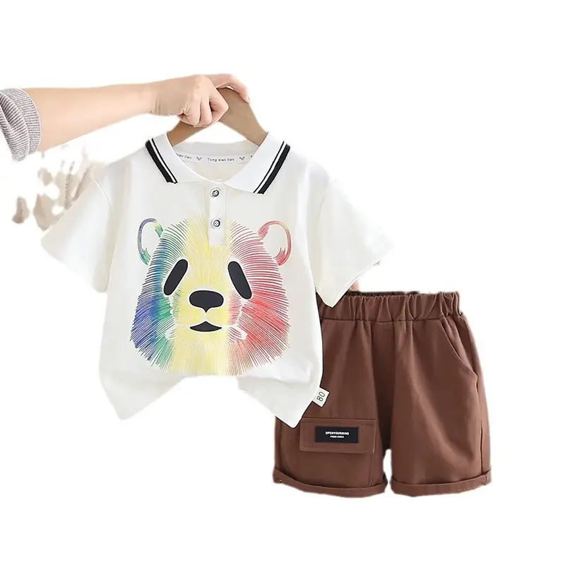 2025 Boys Cartoon T-Shirt Shorts Set Small Medium - Image 5