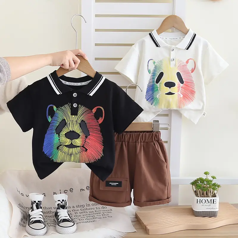 2025 Boys Cartoon T-Shirt Shorts Set Small Medium — feature 2