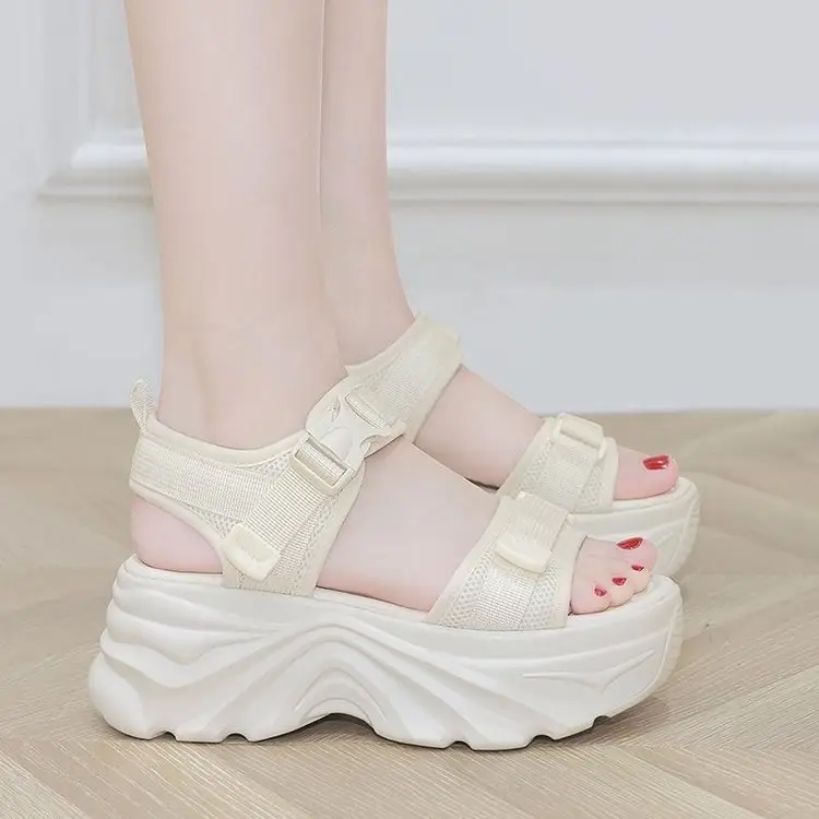 Internet Celebrity Torre Sandals Women's 2025 Summer New All-Match Soft Sole Non-Slip Thick Bottom Platform Sports Beach Shoes — feature 14