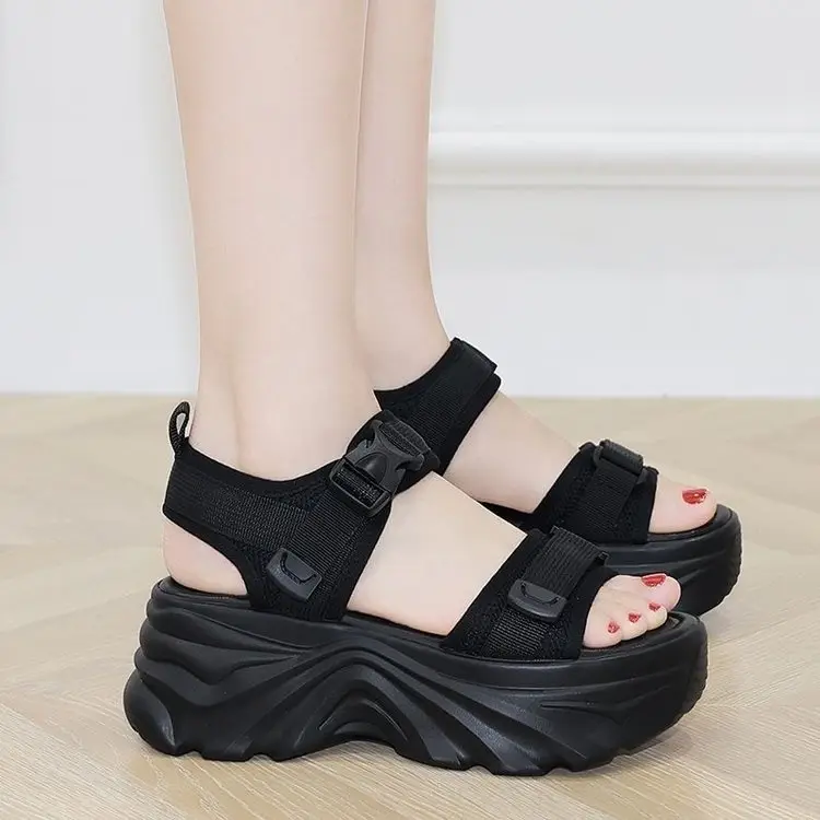 Internet Celebrity Torre Sandals Women's 2025 Summer New All-Match Soft Sole Non-Slip Thick Bottom Platform Sports Beach Shoes — feature 15