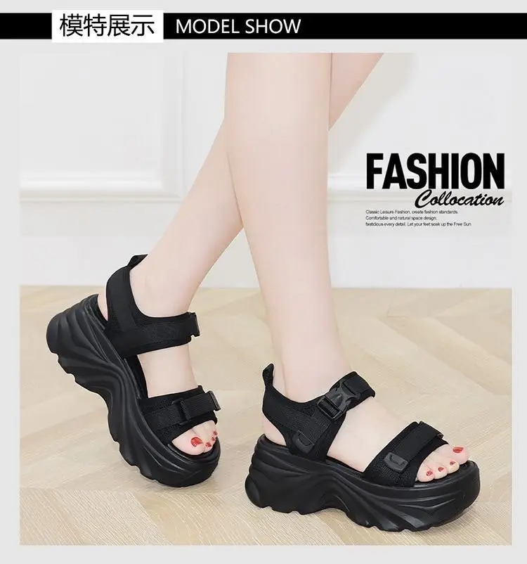 Internet Celebrity Torre Sandals Women's 2025 Summer New All-Match Soft Sole Non-Slip Thick Bottom Platform Sports Beach Shoes — feature 3