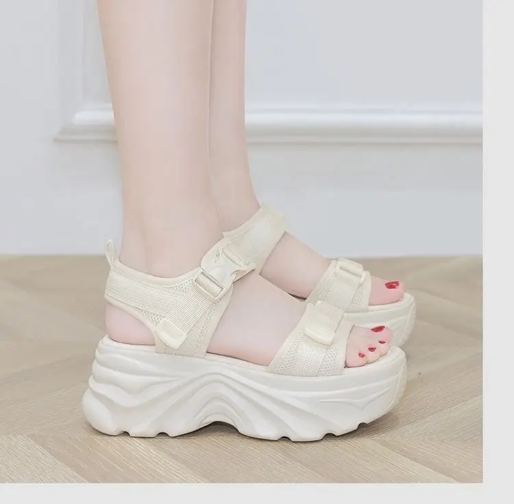 Internet Celebrity Torre Sandals Women's 2025 Summer New All-Match Soft Sole Non-Slip Thick Bottom Platform Sports Beach Shoes — feature 5