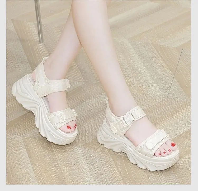 Internet Celebrity Torre Sandals Women's 2025 Summer New All-Match Soft Sole Non-Slip Thick Bottom Platform Sports Beach Shoes — feature 9