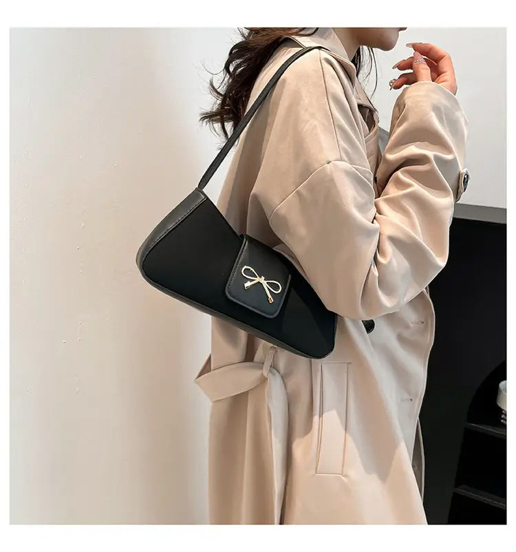 2025 Women's Brown Bow Shoulder Bag with Leather Strap — feature 21