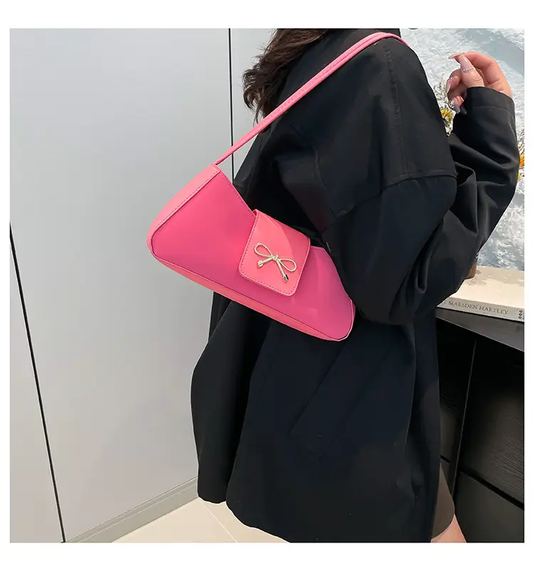 2025 Women's Brown Bow Shoulder Bag with Leather Strap — feature 29
