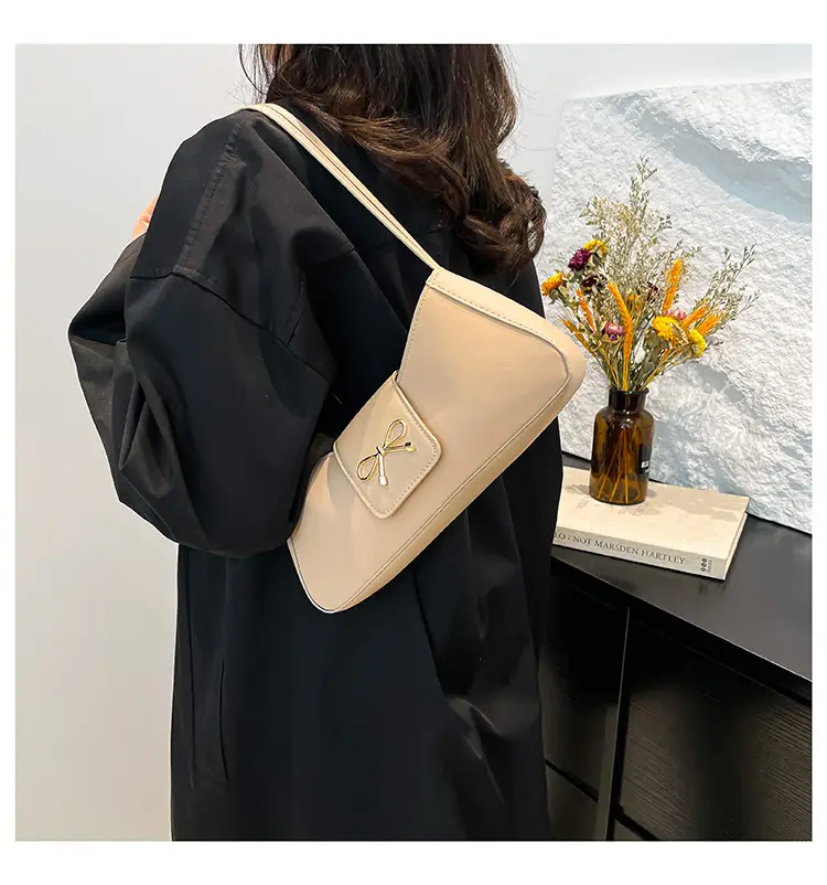2025 Women's Brown Bow Shoulder Bag with Leather Strap — feature 35