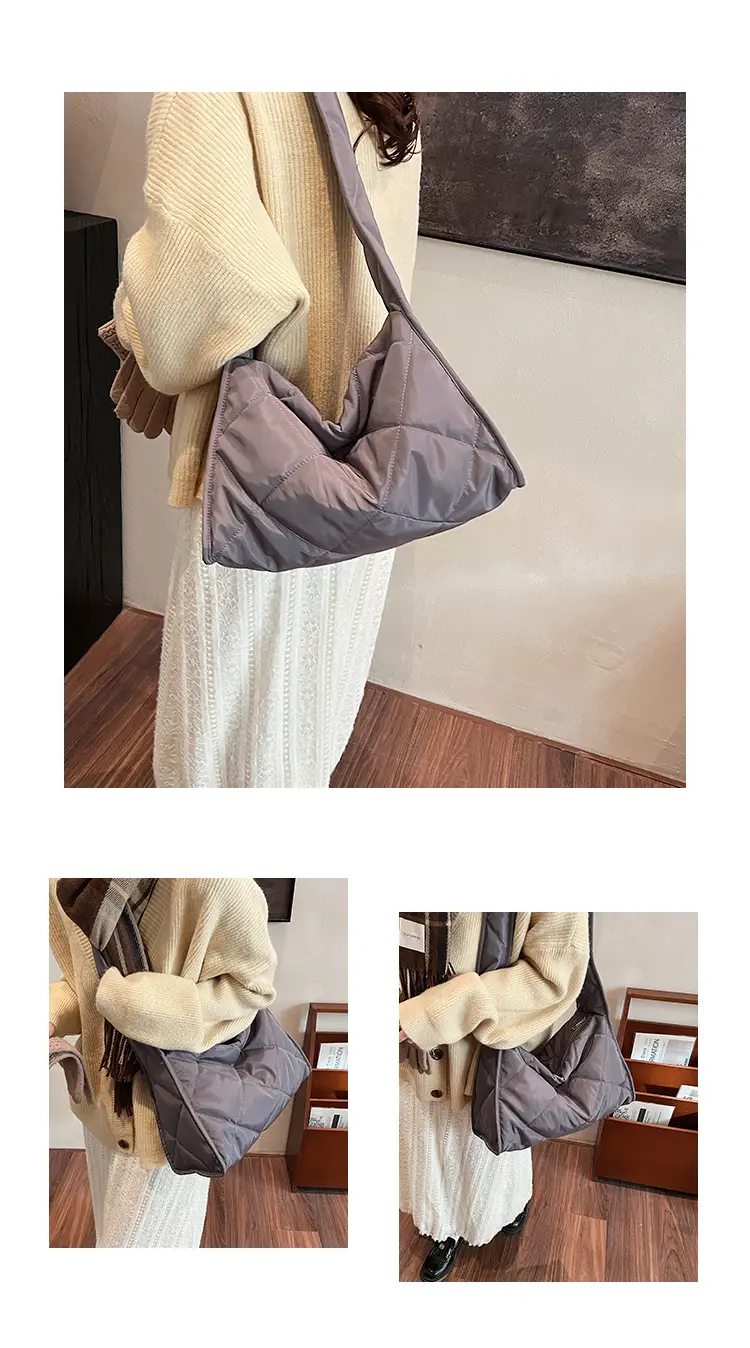 Black Quilted Shoulder Bag for Women 2024 Winter — feature 12