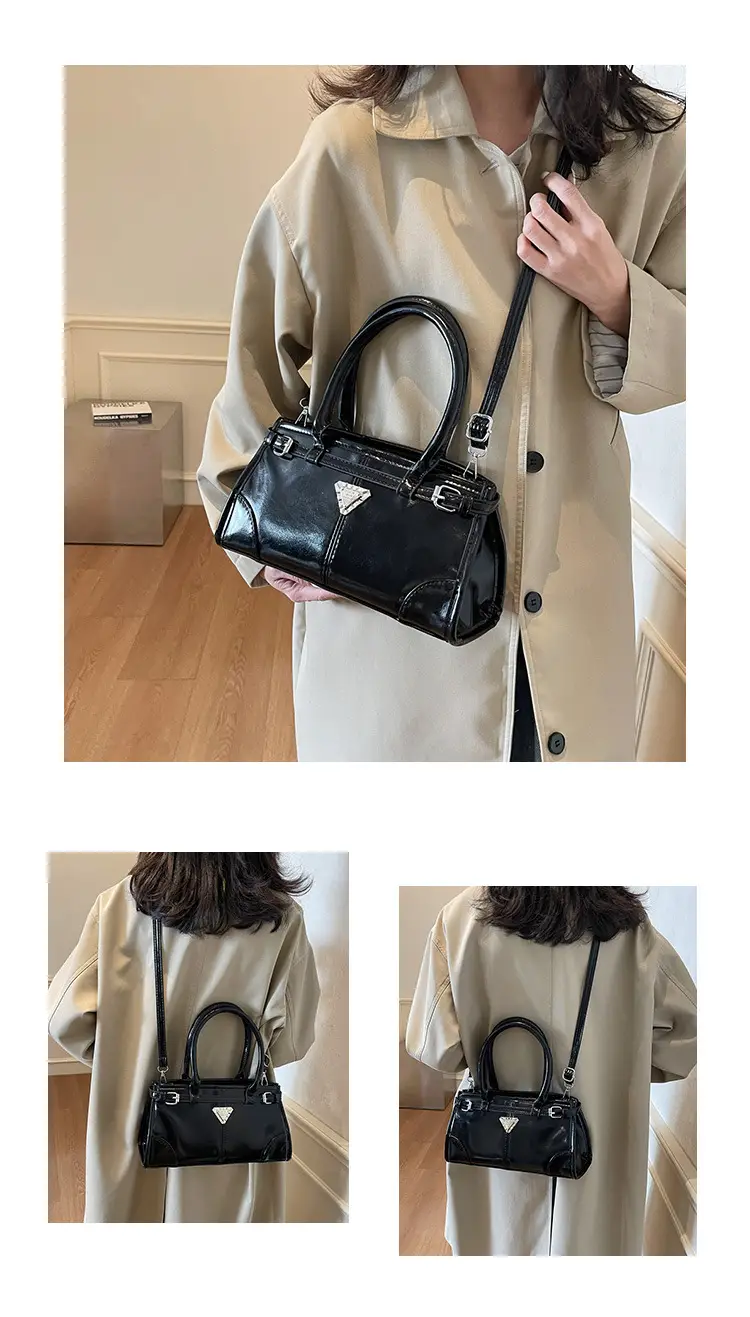Women's Pink Leather Crossbody Bag with Heart Detail — feature 11