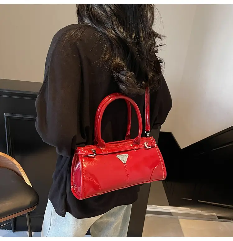 Women's Pink Leather Crossbody Bag with Heart Detail — feature 39