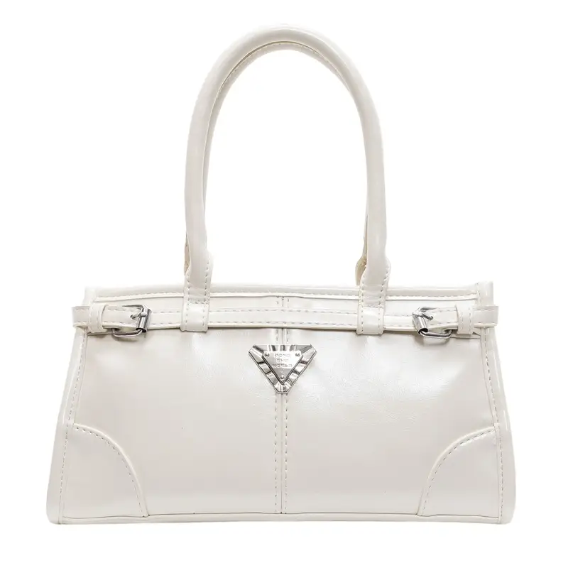 Women's Pink Leather Crossbody Bag with Heart Detail - Image 2