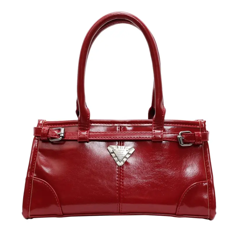 Women's Pink Leather Crossbody Bag with Heart Detail - Image 4