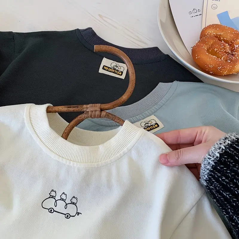 Boys Cotton Long Sleeve T-Shirt White Spring 2025 — feature 3