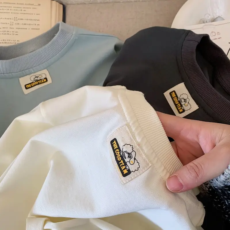 Boys Cotton Long Sleeve T-Shirt White Spring 2025 — feature 4
