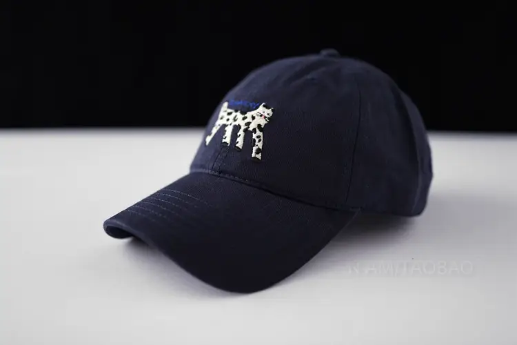Men Cartoon Embroidered Baseball Cap Navy Blue - Image 4
