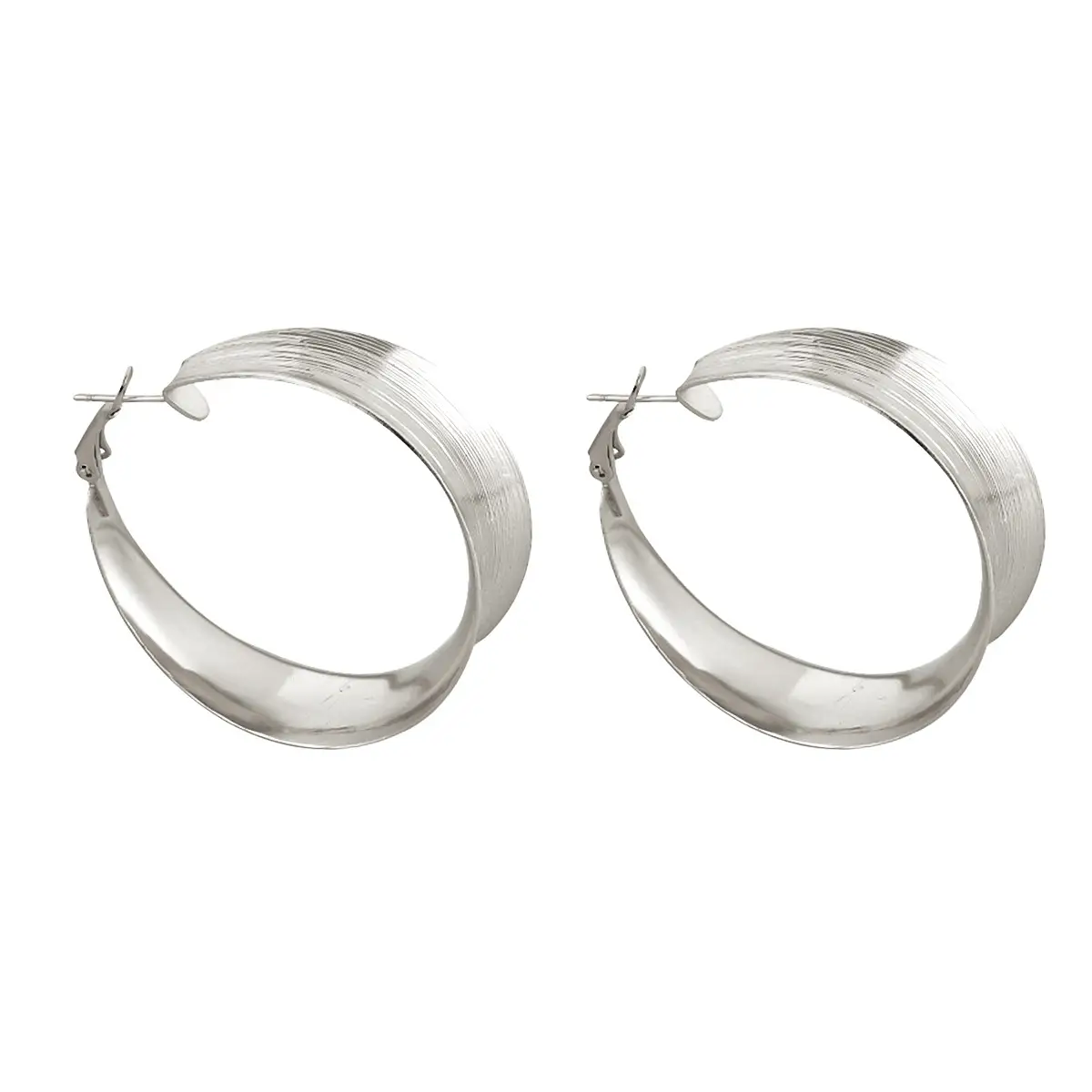 Gold Brushed Round Earrings for Women Party Gift — feature 5