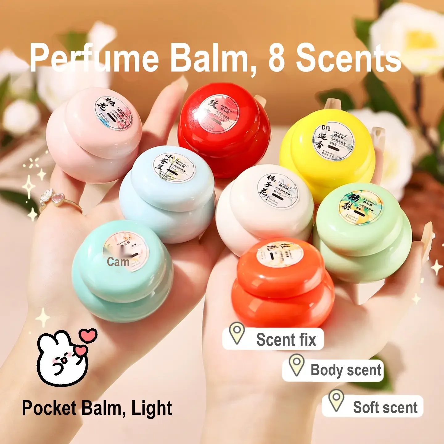 Solid Perfume Balm – 8 Floral Scent Options - Image 2