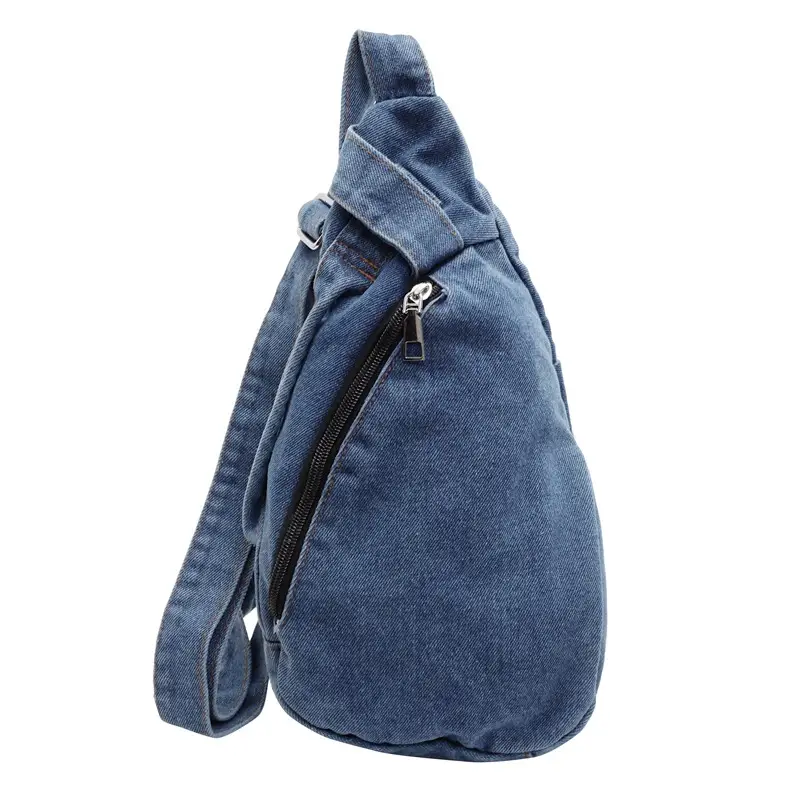 Denim Crossbody Bag Women Winter Trendy Lightweight Chest Bag - Image 3