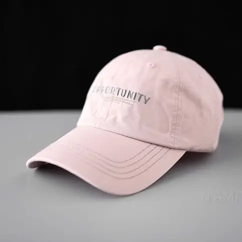 White Korean Baseball Cap with Letter Embroidery - Image 8